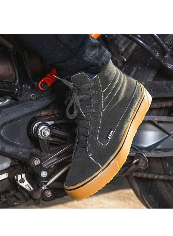 Tcx Street 3 Waterproof Motorcycle Shoes, Size 44, Green/Brown